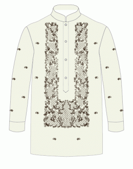 Men's Barong Cream Jusi fabric 100698 Cream